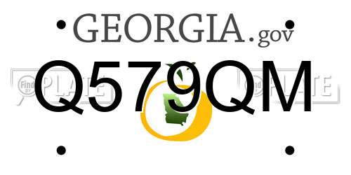 Q579QM Georgia License Plate