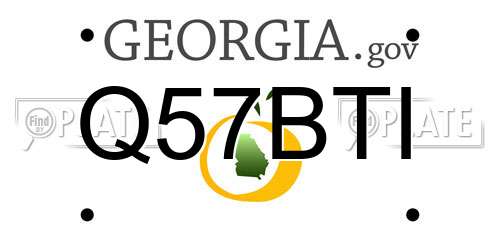 Q57BTI Georgia License Plate