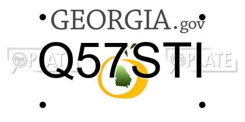 Q57STI Georgia License Plate