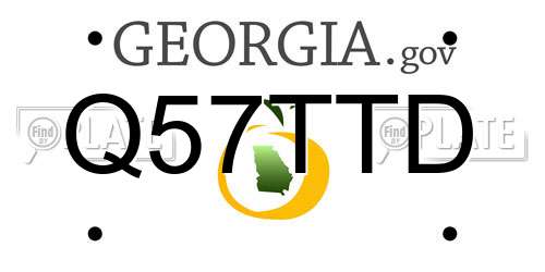 Q57TTD Georgia License Plate