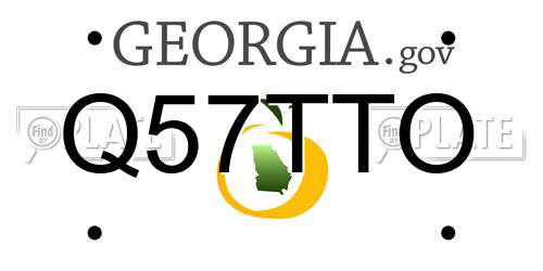 Q57TTO Georgia License Plate