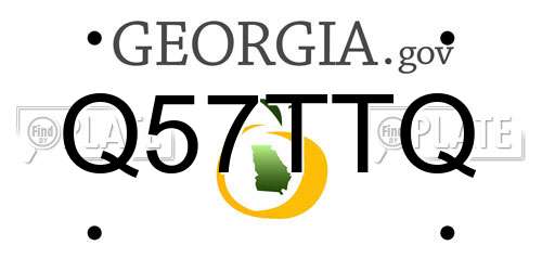 Q57TTQ Georgia License Plate