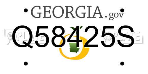 Q58425S Georgia License Plate