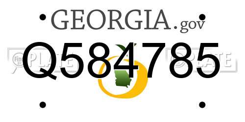 Q584785 Georgia License Plate