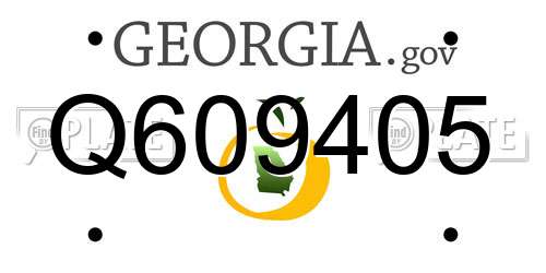 Q609405 Georgia License Plate
