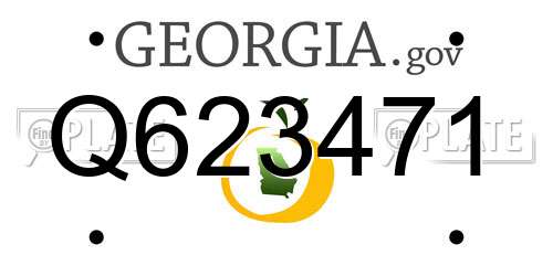 Q623471 Georgia License Plate