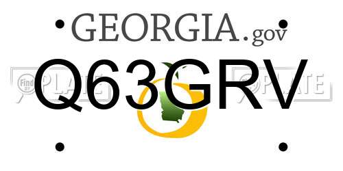 Q63GRV Georgia License Plate