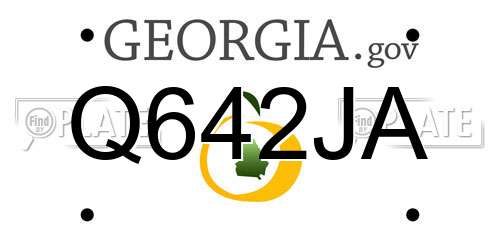 Q642JA Georgia License Plate