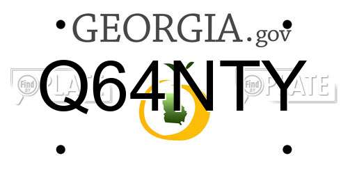Q64NTY Georgia License Plate