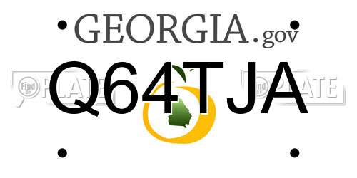 Q64TJA Georgia License Plate