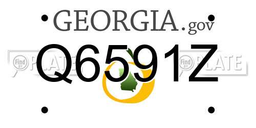 Q6591Z Georgia License Plate