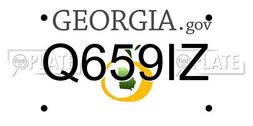 Q659IZ Georgia License Plate