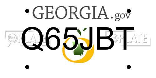 Q65JBT Georgia License Plate