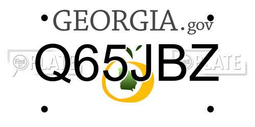 Q65JBZ Georgia License Plate