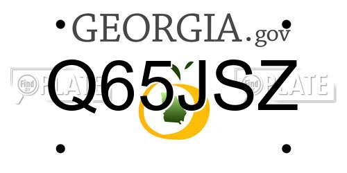Q65JSZ Georgia License Plate