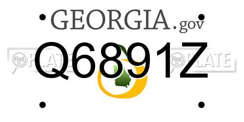 Q6891Z Georgia License Plate