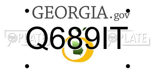 Q689IT Georgia License Plate