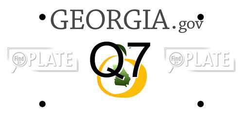 Q7 Georgia License Plate