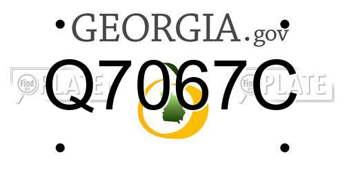 Q7067C Georgia License Plate
