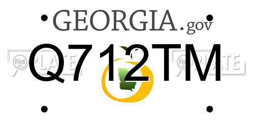 Q712TM Georgia License Plate