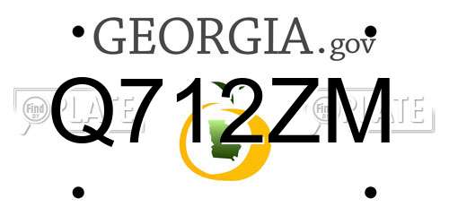 Q712ZM Georgia License Plate