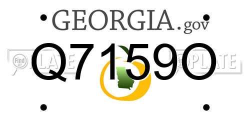 Q7159O Georgia License Plate