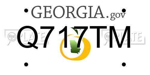 Q717TM Georgia License Plate