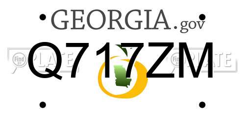 Q717ZM Georgia License Plate