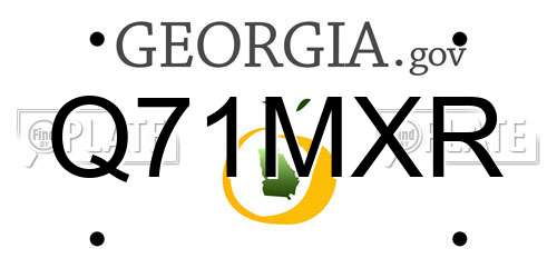 Q71MXR Georgia License Plate