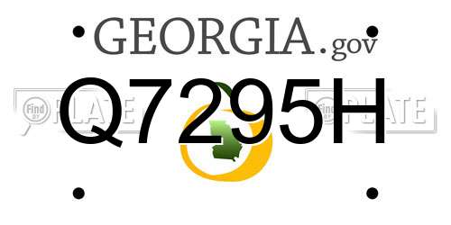 Q7295H Georgia License Plate