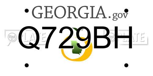 Q729BH Georgia License Plate