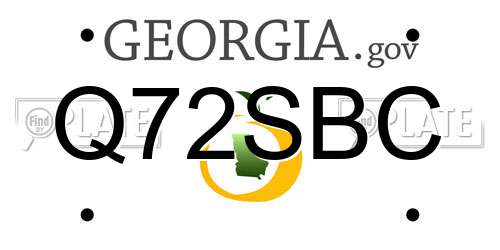 Q72SBC Georgia License Plate