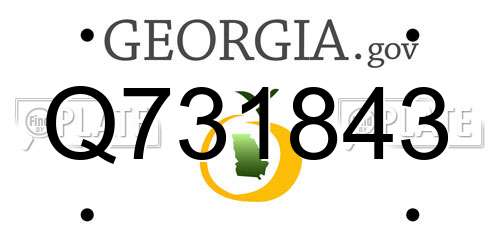 Q731843 Georgia License Plate