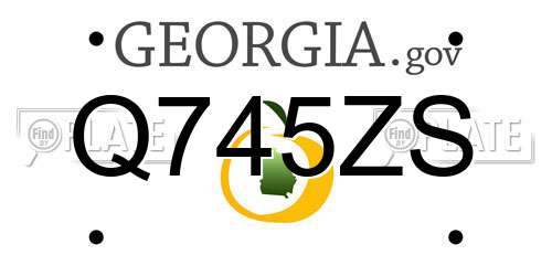Q745ZS Georgia License Plate