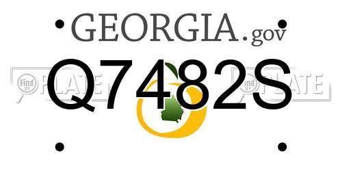 Q7482S Georgia License Plate