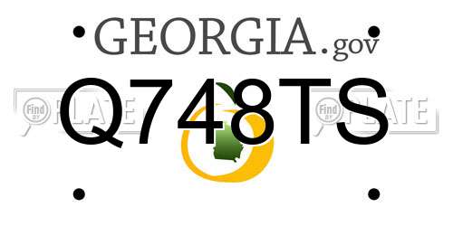 Q748TS Georgia License Plate