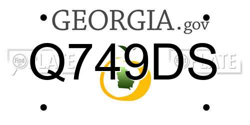 Q749DS Georgia License Plate
