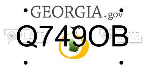 Q749OB Georgia License Plate