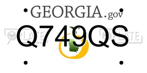 Q749QS Georgia License Plate