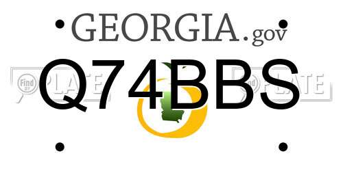 Q74BBS Georgia License Plate