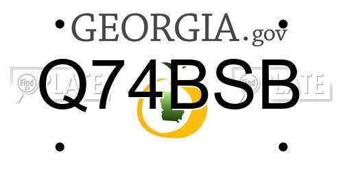 Q74BSB Georgia License Plate