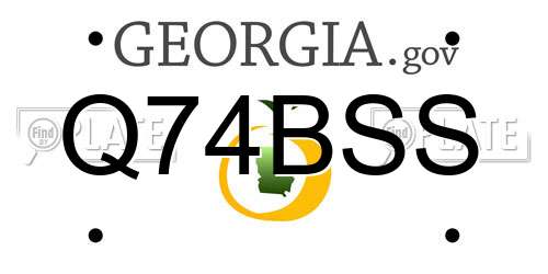 Q74BSS Georgia License Plate