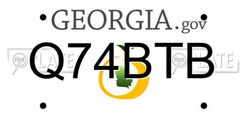 Q74BTB Georgia License Plate