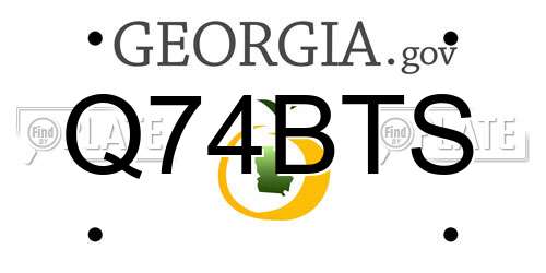 Q74BTS Georgia License Plate