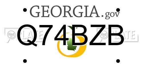 Q74BZB Georgia License Plate