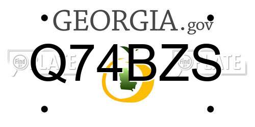 Q74BZS Georgia License Plate