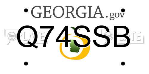 Q74SSB Georgia License Plate