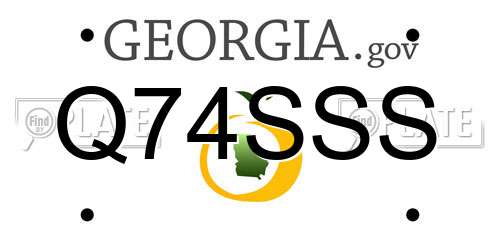 Q74SSS Georgia License Plate