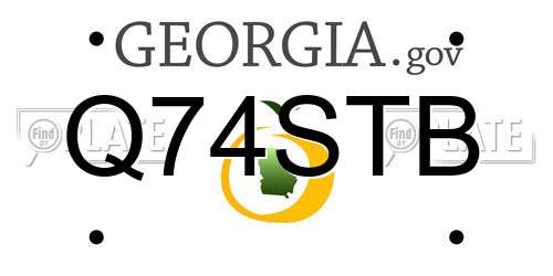 Q74STB Georgia License Plate