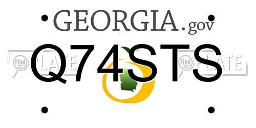 Q74STS Georgia License Plate